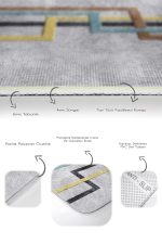 - PaspasTakimi-2li-Set867-Gorsel-3 - Realhomes  2'li Set Gri Zeminde Geometrik Motifli Klasik Desenli Geometrik Sade & Şık  2'li Banyo & Mutfak Paspas Takımı Realhomes