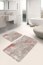 - PaspasTakimi-2li-Set871-Gorsel-4 - Realhomes  2'li Set Antika Zeminde Örgü Motifli Eskitme Desenli Eskitme Motifli Vintage  2'li Banyo & Mutfak Paspas Takımı Realhomes