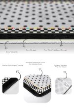 - PaspasTakimi-2li-Set872-Gorsel-3 - Realhomes  2'li Set Gri Zeminde Puanlı Motifli Çerçeveli Desenli Geometrik Vintage  2'li Banyo & Mutfak Paspas Takımı Realhomes