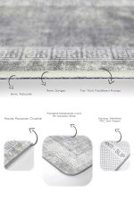 - PaspasTakimi-2li-Set881-Gorsel-3 - Realhomes  2'li Set Gri Zeminde Çerçeveli Motifli Antik Desenli Geometrik Eskitme Motifli  2'li Banyo & Mutfak Paspas Takımı Realhomes