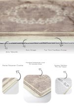 - PaspasTakimi-2li-Set882-Gorsel-3 - Realhomes 2'li Set Kahverengi Zeminde Çerçeveli Motifli Mermer Desenli Vintage Sade & Şık 2'li Banyo & Mutfak Paspas Takımı Realhomes