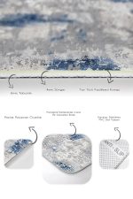 - PaspasTakimi-2li-Set889-Gorsel-3 - Realhomes  2'li Set Mavi Zeminde Eskitme Motifli Retro Desenli Eskitme Motifli Modern  2'li Banyo & Mutfak Paspas Takımı Realhomes