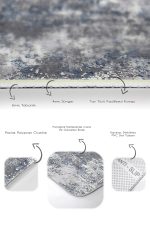 - PaspasTakimi-2li-Set890-Gorsel-3 - Realhomes  2'li Set Mavi - Beyaz Zeminde Retro Motifli Antik Desenli Eskitme Motifli Modern  2'li Banyo & Mutfak Paspas Takımı Realhomes