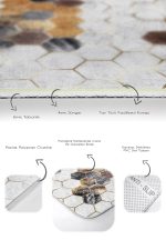 - PaspasTakimi-2li-Set892-Gorsel-3 - Realhomes 2'li Set Kahverengi - Gri Zeminde Altıgen Motifli Post Desenli Geometrik Sade & Şık 2'li Banyo & Mutfak Paspas Takımı Realhomes