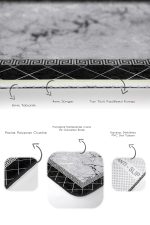 - PaspasTakimi-2li-Set908-Gorsel-3 - Realhomes  2'li Set Mermer Zeminde Çerçeveli Motifli Metalik Desenli Geometrik Klasik  2'li Banyo & Mutfak Paspas Takımı Realhomes