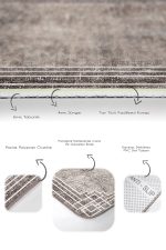 - PaspasTakimi-2li-Set910-Gorsel-3 - Realhomes 2'li Set Kahverengi - Beyaz Zeminde Çerçeveli Motifli Antik Desenli Eskitme Motifli Geometrik 2'li Banyo & Mutfak Paspas Takımı Realhomes