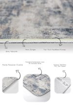 2'li Set Bej Zeminde Antik Motifli Eskitme Desenli Eskitme Motifli Vintage  2'li Banyo & Mutfak Paspas Takımı Realhomes