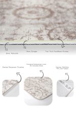 - PaspasTakimi-2li-Set920-Gorsel-3 - Realhomes  2'li Set Krem Zeminde Retro Motifli Geleneksel Desenli Eskitme Motifli Avangarde  2'li Banyo & Mutfak Paspas Takımı Realhomes