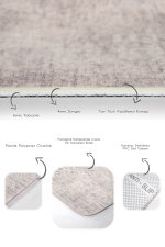 - PaspasTakimi-2li-Set924-Gorsel-3 - Realhomes  2'li Set Bej Zeminde Geleneksel Motifli Kilim Desenli Eskitme Motifli Sade & Şık  2'li Banyo & Mutfak Paspas Takımı Realhomes