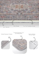 - PaspasTakimi-2li-Set926-Gorsel-3 - Realhomes  2'li Set Gri Zeminde Kilim Motifli Uşak Desenli Avangarde Vintage  2'li Banyo & Mutfak Paspas Takımı Realhomes