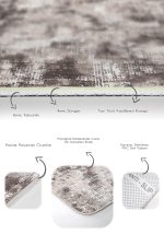 - PaspasTakimi-2li-Set940-Gorsel-3 - Realhomes  2'li Set Kahverengi - Beyaz Zeminde Otantik Motifli Dokuma Desenli Eskitme Motifli Klasik  2'li Banyo & Mutfak Paspas Takımı Realhomes