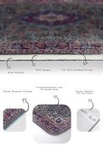 - PaspasTakimi-2li-Set948-Gorsel-3 - Realhomes  2'li Set Yeşil Zeminde Göbekli Halı Motifli Pers Desenli Eskitme Motifli Vintage  2'li Banyo & Mutfak Paspas Takımı Realhomes