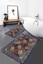 - PaspasTakimi-2li-Set952-Gorsel-1 - Realhomes 2'li Set Antika Zeminde Dokuma Halı Motifli Yöresel Desenli Vintage Avangarde 2'li Banyo & Mutfak Paspas Takımı Realhomes