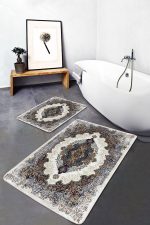 - PaspasTakimi-2li-Set959-Gorsel-2 - Realhomes  2'li Set Antika Zeminde Otantik Motifli Geleneksel Desenli Eskitme Motifli Avangarde  2'li Banyo & Mutfak Paspas Takımı Realhomes