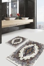 - PaspasTakimi-2li-Set959-Gorsel-4 - Realhomes  2'li Set Antika Zeminde Otantik Motifli Geleneksel Desenli Eskitme Motifli Avangarde  2'li Banyo & Mutfak Paspas Takımı Realhomes