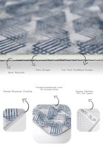 - PaspasTakimi-2li-Set962-Gorsel-3 - Realhomes 2'li Set Mavi - Gri Zeminde Geometrik Motifli Eskitme Desenli Klasik Geometrik 2'li Banyo & Mutfak Paspas Takımı Realhomes