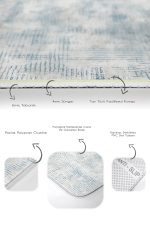 - PaspasTakimi-2li-Set963-Gorsel-3 - Realhomes 2'li Set Krem - Mavi Zeminde Eskitme Motifli Retro Desenli Sade & Şık Eskitme Motifli 2'li Banyo & Mutfak Paspas Takımı Realhomes