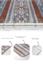 - PaspasTakimi-2li-Set967-Gorsel-3 - Realhomes 2'li Set Kremit Zeminde Pers Motifli Osmanlı Desenli Vintage Eskitme Motifli 2'li Banyo & Mutfak Paspas Takımı Realhomes