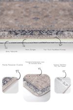 - PaspasTakimi-2li-Set994-Gorsel-3 - Realhomes 2'li Set Kahverengi Zeminde Uşak Motifli Vİntage Desenli Etnik Motifler Eskitme Motifli 2'li Banyo & Mutfak Paspas Takımı Realhomes