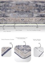 2'li Set Antika Zeminde Osmanlı Motifli Dokuma Desenli Etnik Motifler Eskitme Motifli  2'li Banyo & Mutfak Paspas Takımı Realhomes