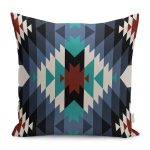 - Petek-12412-Gorsel - Realhomes Realhomes Geometrik Üçgen Çizimli Renkli Dijital Baskılı Dekoratif Yastık Kırlent Kılıfı Realhomes