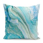 - Petek-12417-Gorsel - Realhomes Realhomes Mavi Renkli Mermer Tasarımlı Suluboya Motifli Dekoratif Yastık Kırlent Kılıfı Realhomes