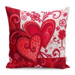 - Petek-12428-Gorsel - Realhomes Realhomes Aşk Temalı Kalp Tasarımlı Özel Tasarım Dijital Baskılı Yastık Kırlent Kılıfı Realhomes