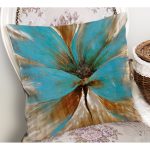 - Petek-12456-Gorsel-1 - Realhomes  Realhomes Renkli Çiçek Çizimli Guaj Boya Tasarımlı Dijital Baskılı Modern Yastık Kırlent Kılıfı Realhomes