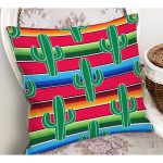 - Petek-K12388-Gorsel-1 - Realhomes Realhomes Renkli Çizgili Model Kaktüs Tasarımlı Modern Yastık Kırlent Kılıfı Realhomes