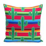 - Petek-K12388-Gorsel - Realhomes Realhomes Renkli Çizgili Model Kaktüs Tasarımlı Modern Yastık Kırlent Kılıfı Realhomes