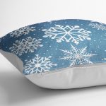 - Petek-K12397-Gorsel-2 - Realhomes Realhomes Mavi Zeminli Kar Taneleri Özel Tasarım Dijital Baskılı Yastık Kırlent Kılıfı Realhomes