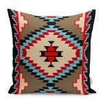 - Petek-K12404-Gorsel - Realhomes Realhomes Renkli Geometrik Çizimli Özel Tasarım Yastık Kırlent Kılıfı Realhomes