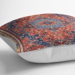 - Petek-K12410-Gorsel-2 - Realhomes Realhomes Eskitme Kırmızı Göbekli Madalyon Tasarım Dekoratif Yastık Kırlent Kılıfı Realhomes