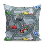 - Petek-Kc10527-Gorsel - Realhomes Realhomes Yarış Arabaları Oyun Yolu Tasarımlı Çocuk & Genç Odası Modern Yastık Kırlent Kılıfı Realhomes