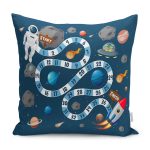 - Petek-Kc10530-Gorsel - Realhomes Realhomes Uzay Temalı Eğitici Oyun Adımları Tasarımlı Çocuk & Genç Odası Modern Yastık Kırlent Kılıfı Realhomes