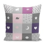 - Petek-Kc10536-Gorsel - Realhomes Realhomes Renkli Kareler Geometrik Motifli Çocuk & Genç Odası Modern Yastık Kırlent Kılıfı Realhomes