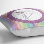 - Petek-Kc10537-Gorsel-2 - Realhomes Realhomes Renkli Çizgili Unicorn Temalı Çocuk & Genç Odası Modern Yastık Kırlent Kılıfı Realhomes