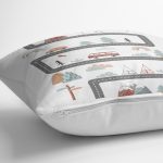 - Petek-Kc10540-Gorsel-2 - Realhomes Realhomes Oyuncak Araba Yolu Motifli Çocuk & Genç Odası Modern Yastık Kırlent Kılıfı Realhomes