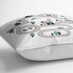 - Petek-Kc10543-Gorsel-2 - Realhomes Realhomes Araba Yollu Eğitici Tasarım Çocuk & Genç Odası Modern Yastık Kırlent Kılıfı Realhomes