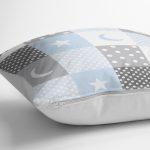 Realhomes Renkli Kareler Geometrik Tasarımlı Çocuk & Genç Odası Modern Yastık Kırlent Kılıfı Realhomes