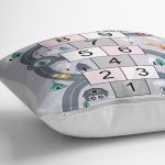 - Petek-Kc10554-Gorsel-2 - Realhomes Realhomes Seksek Tasarımlı Eğitici Trafik Yolları Çocuk & Genç Odası Modern Yastık Kırlent Kılıfı Realhomes