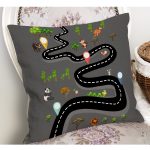 - Petek-Kc10559-Gorsel-1 - Realhomes Realhomes Gri Zemin Konumlu Eğitici Oyun Motifli Çocuk & Genç Odası Modern Yastık Kırlent Kılıfı Realhomes