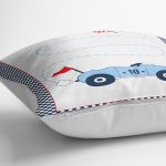 - Petek-Kc10572-Gorsel-2 - Realhomes Realhomes Yarış Arabası Tasarımlı Damalı Motif Çocuk & Genç Odası Modern Yastık Kırlent Kılıfı Realhomes