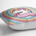 - Petek-Kc10579-Gorsel-2 - Realhomes Realhomes Renkli Daireler Unicorn Tasarımlı Çocuk & Genç Odası Modern Yastık Kırlent Kılıfı Realhomes