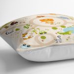 - Petek-Kc10584-Gorsel-2 - Realhomes Realhomes Eğitici Oyun Yolları Hayvanat Bahçesi Tasarımlı Çocuk & Genç Odası Modern Yastık Kırlent Kılıfı Realhomes