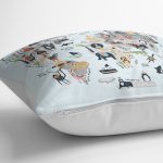 - Petek-Kc10589-Gorsel-2 - Realhomes Realhomes Hayvanların Dünyası Eğitici Tasarımlı Çocuk & Genç Odası Modern Yastık Kırlent Kılıfı Realhomes