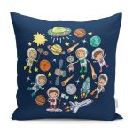 - Petek-Kc10591-Gorsel - Realhomes Realhomes Uzay Motifli Astronot Tasarımlı Çocuk & Genç Odası Modern Yastık Kırlent Kılıfı Realhomes