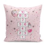 - Petek-Kc10592-Gorsel - Realhomes Realhomes Aydaki Kız Baleci Kız Pembe Seksek Oyun Tasarımlı Çocuk & Genç Odası Modern Yastık Kırlent Kılıfı Realhomes