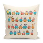 - Petek-Kc10595-Gorsel - Realhomes Realhomes Vagon Vagon Eğitici Harfler Motifli Çocuk & Genç Odası Modern Yastık Kırlent Kılıfı Realhomes