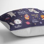 - Petek-Kc10597-Gorsel-2 - Realhomes Realhomes Uzay Boşluğu Eğlenceli Tasarımlı Çocuk & Genç Odası Modern Yastık Kırlent Kılıfı Realhomes